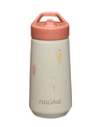 Gourde à paille avec couvercle rabattable noüka 414 ml Collection Henry - Crème glacée