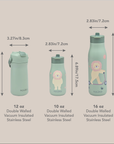 noüka Stainless Steel Drinking Bottle 16 Oz Daisy Collection - Willow The Goose