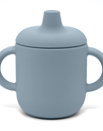 Gobelet d'apprentissage anti-fuite en silicone noüka - Bleu lys