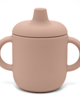 Tasse d'apprentissage anti-fuite en silicone noüka - Vieux rose