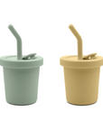 Gobelet à paille noüka 180 ml, lot de 2 - Beurre/Feuille