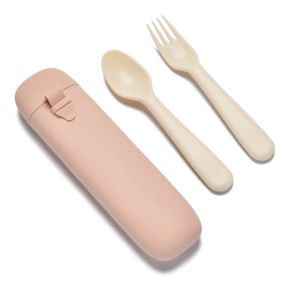 noüka Reusable Utensil Set &amp; Carry Case - Soft Blush