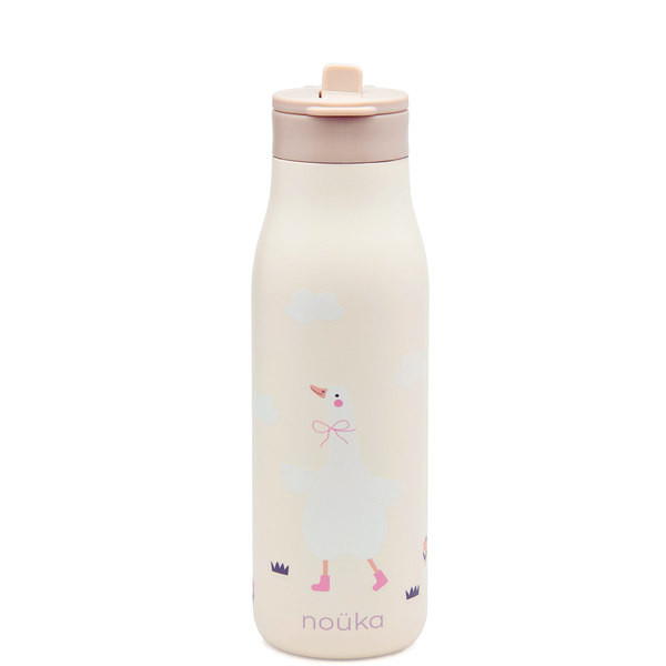 noüka Stainless Steel Drinking Bottle 16 Oz Daisy Collection - Willow The Goose