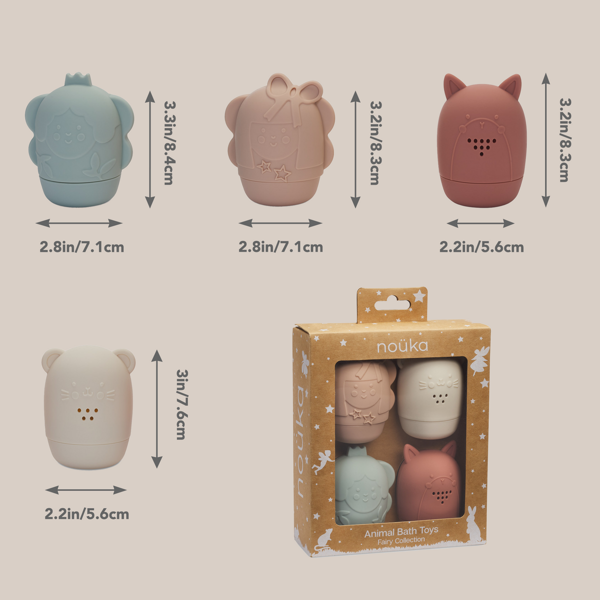 Jouets de bain pour animaux noüka - Collection fée
