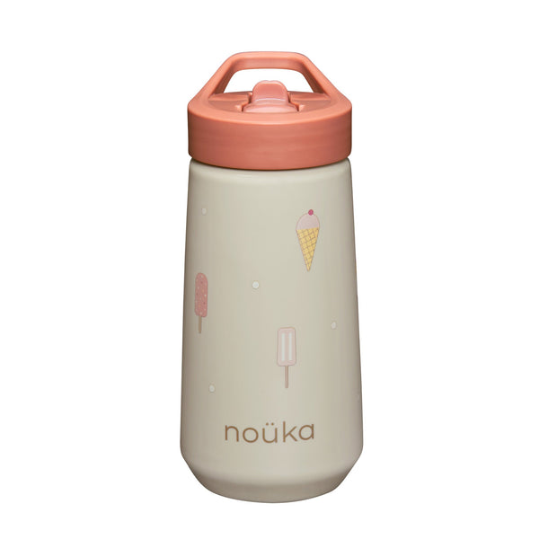 noüka Flip-Top Straw Drinking Bottle 14 Oz Henry Collection - Ice Cream