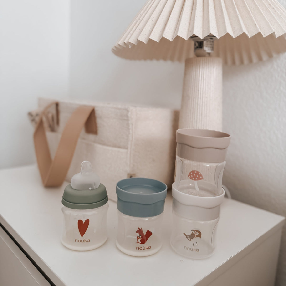 Kit de biberons et de conservation de lait noüka - Woodland