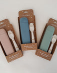 noüka Reusable Utensil Set & Carry Case - Soft Blush
