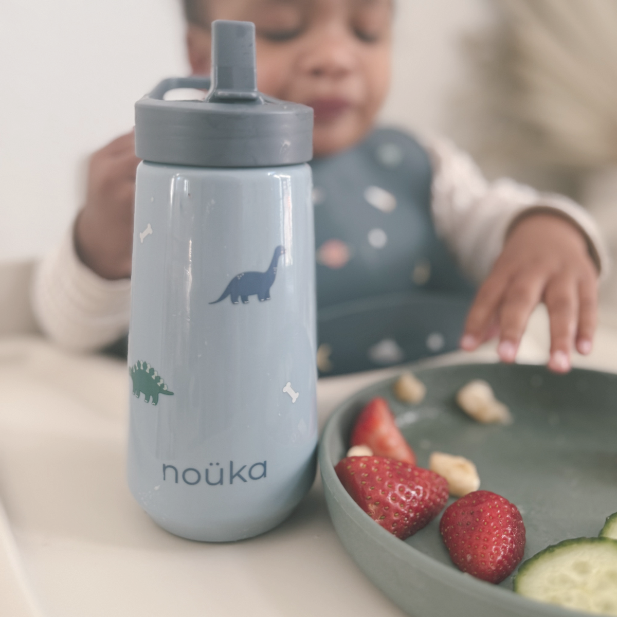 Gourde à paille avec couvercle rabattable noüka 14 oz, Collection Henry - Dino