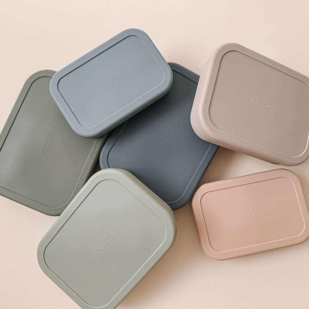 Petite boîte à goûter hermétique en silicone noüka - Vague
