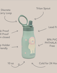Gourde en acier inoxydable noüka 300 ml Collection Lucie - Pip le lapin