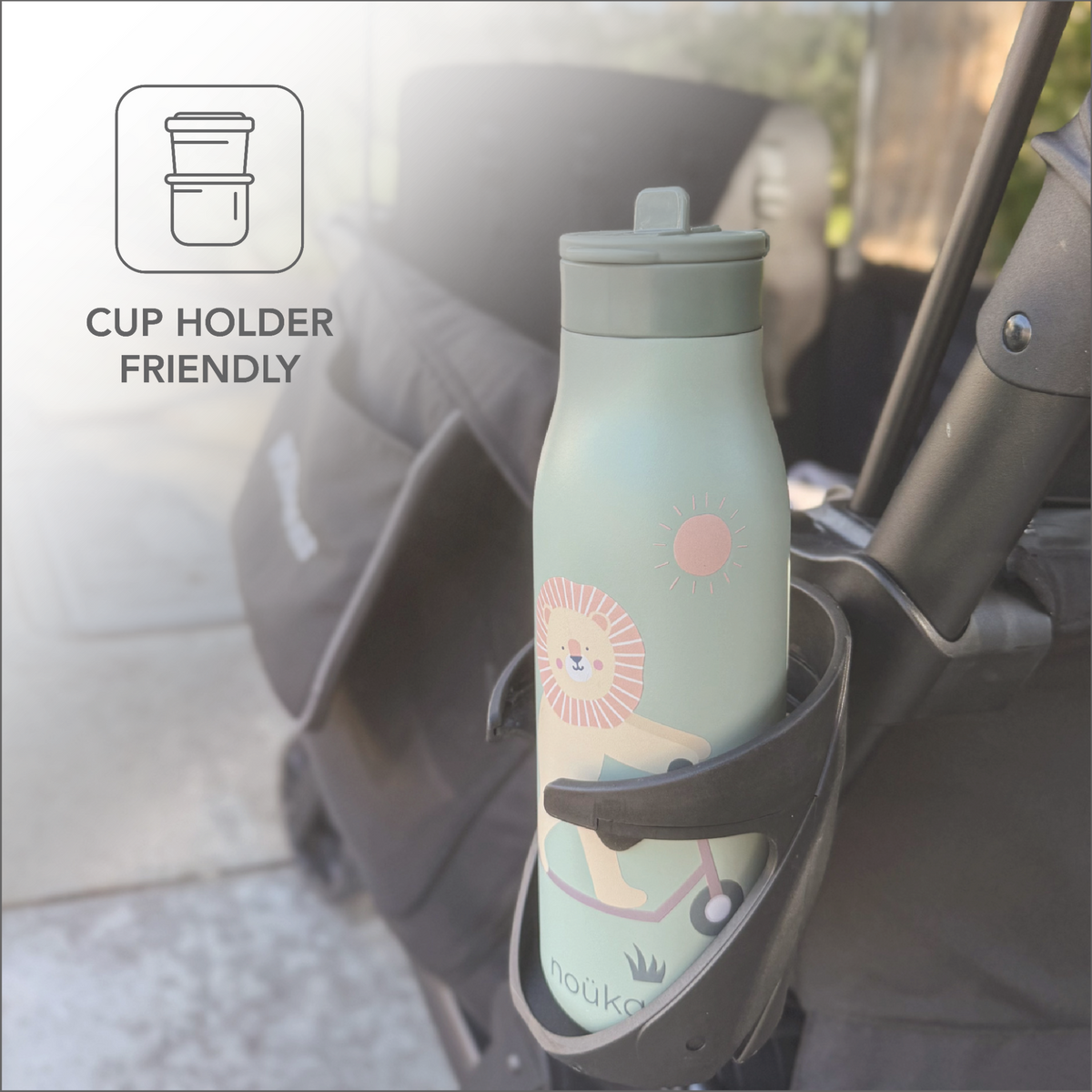 noüka Stainless Steel Drinking Bottle 16 Oz Daisy Collection - Willow The Goose