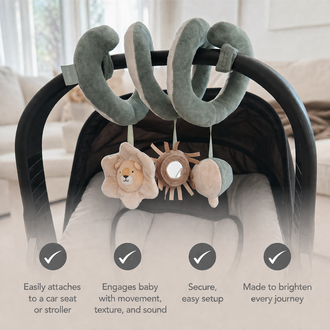 noüka Spiral Activity Toy - Roary the Lion
