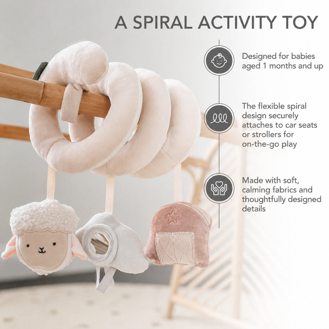 noüka Spiral Activity Toy - Roary the Lion