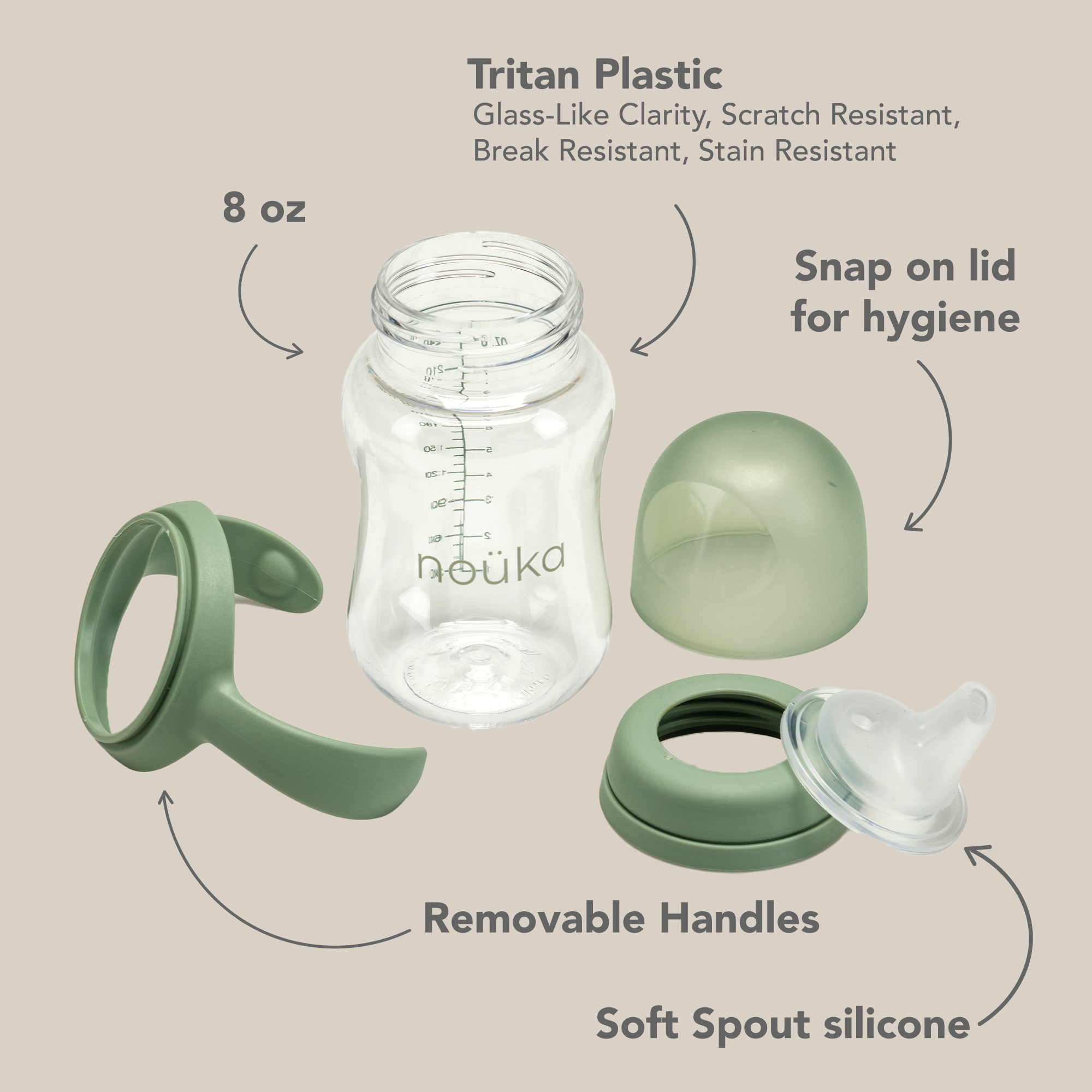 noüka Soft Spout Sippy Cup 8 Oz - Sunrise