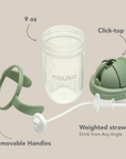 noüka Non-Spill Weighted Straw Cup 9 oz - Wave