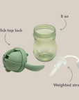 noüka Non-Spill Weighted Straw Cup 8 oz - Soft Blush