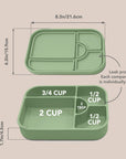Boîte à lunch hermétique en silicone noüka Large - Feuille