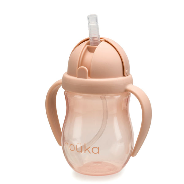 noüka Non-Spill Weighted Straw Cup 8 oz - Soft Blush
