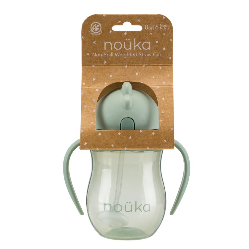 noüka Non-Spill Weighted Straw Cup 8 oz - Soft Blush