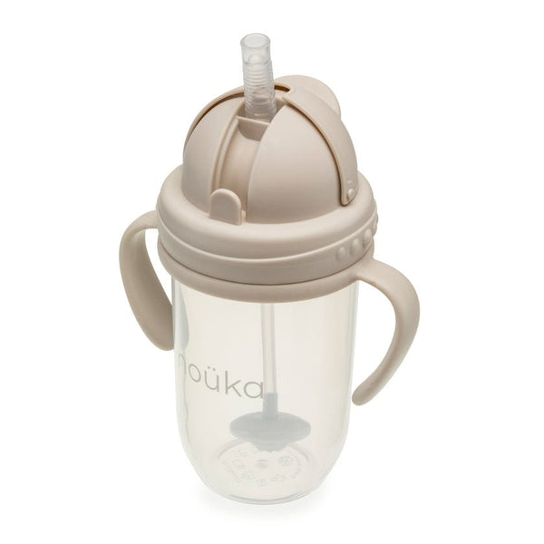 noüka Non-Spill Weighted Straw Cup 9 oz - Soft Sand