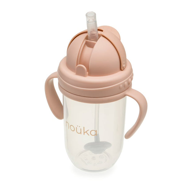 noüka Non-Spill Weighted Straw Cup 9 oz - Soft Blush