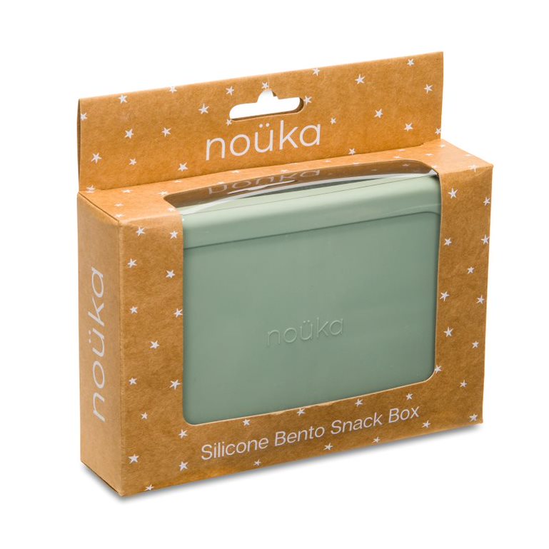 Petite boîte à goûter hermétique en silicone noüka - Feuille