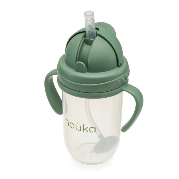 noüka Non-Spill Weighted Straw Cup 9 oz - Fern