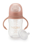 Biberon/Gobelet d'apprentissage noüka 8 oz - Rose poudré