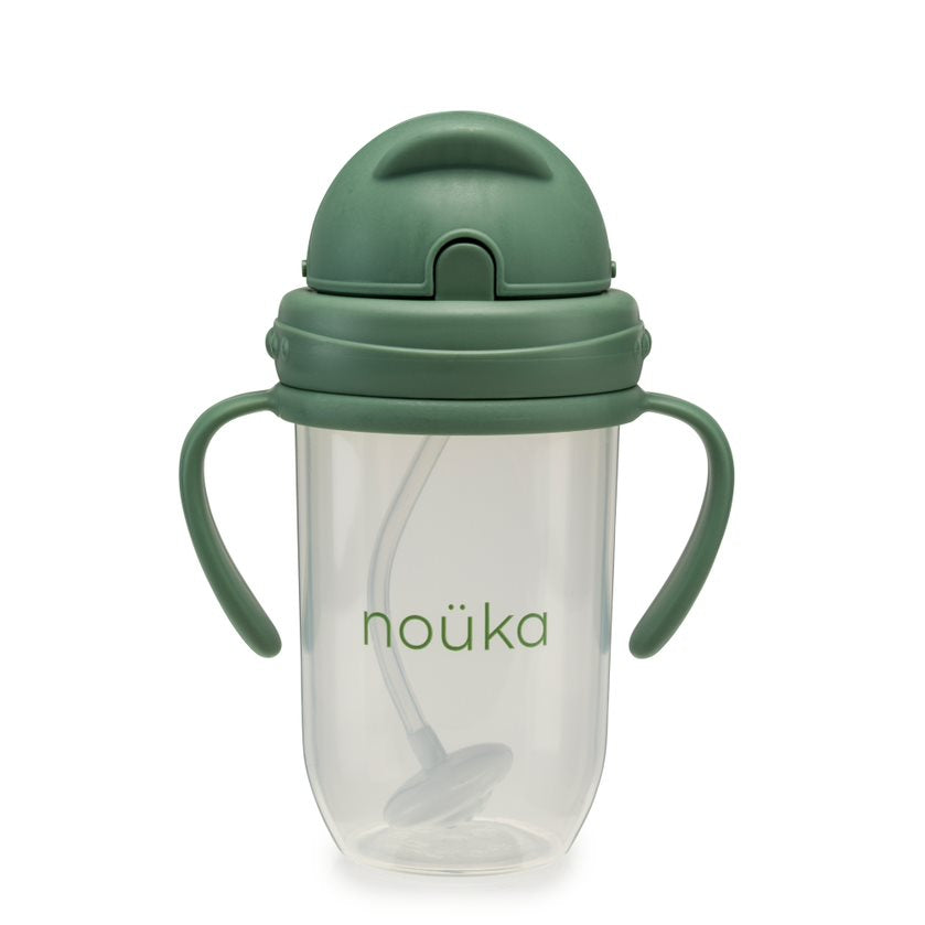noüka Non-Spill Weighted Straw Cup 9 oz - Fern