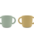Lot de 2 tasses d'apprentissage noüka - Beurre/Feuille