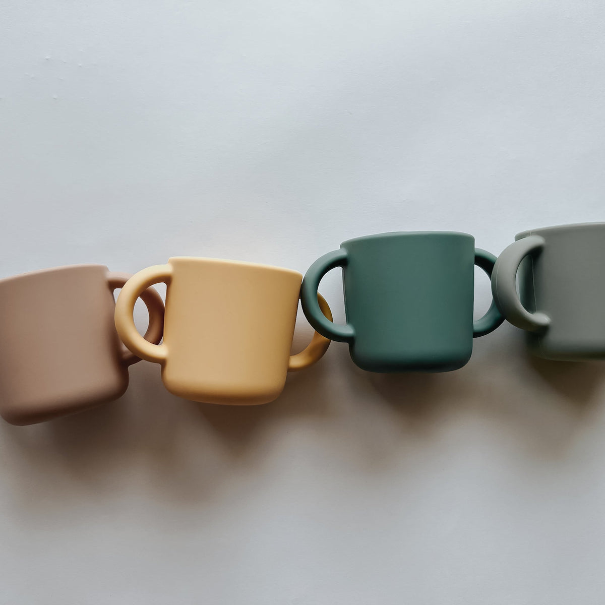 Lot de 2 tasses d'apprentissage noüka - Beurre/Feuille