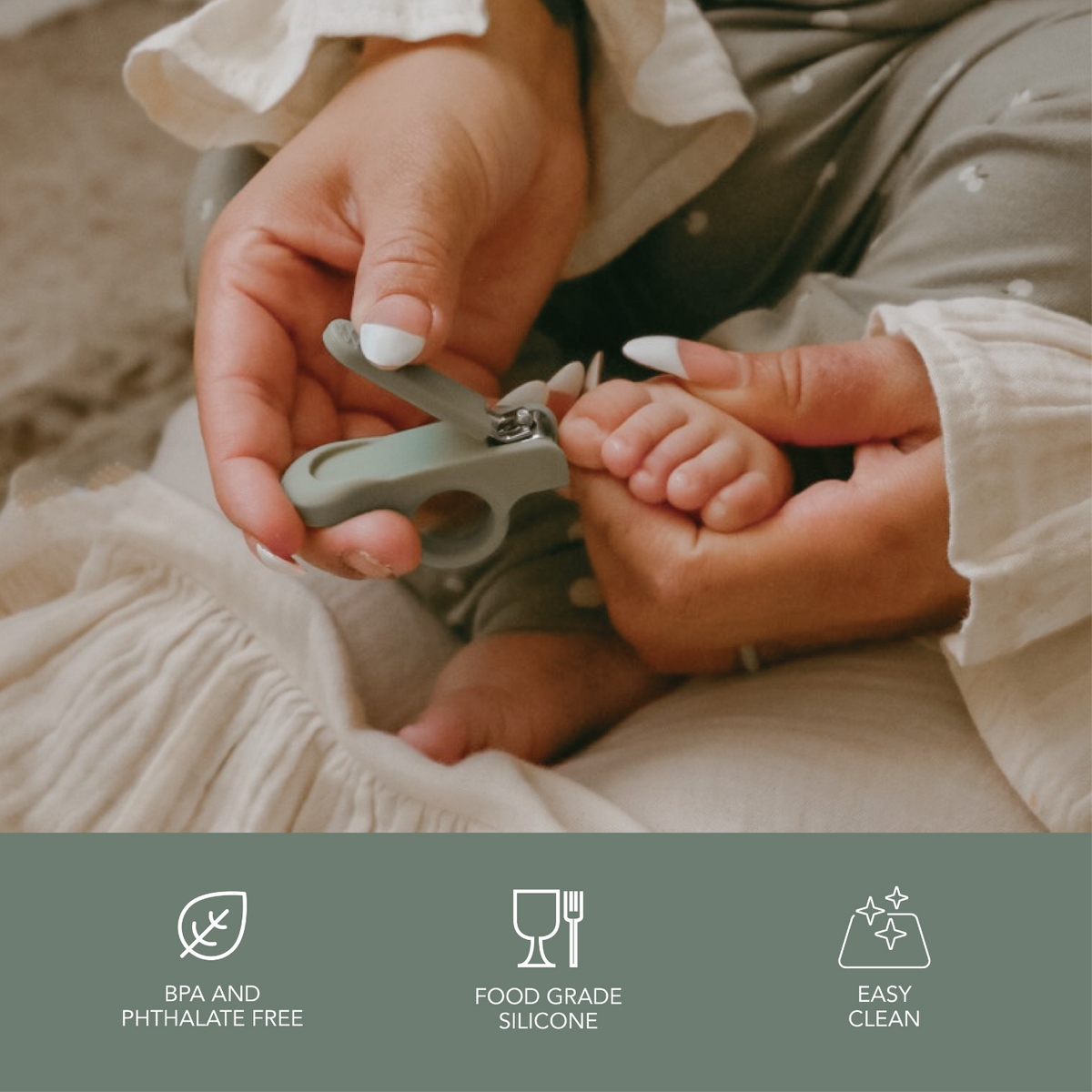 Coupe-ongles pour bébé noüka - Feuille