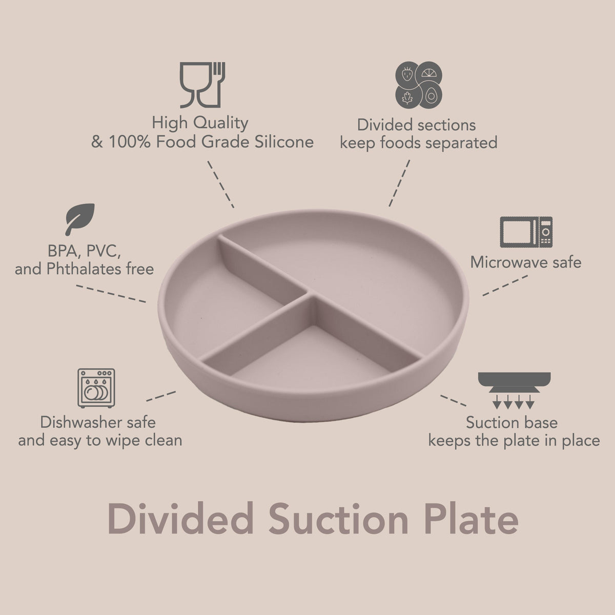 noüka Divided Suction Plate - Bloom