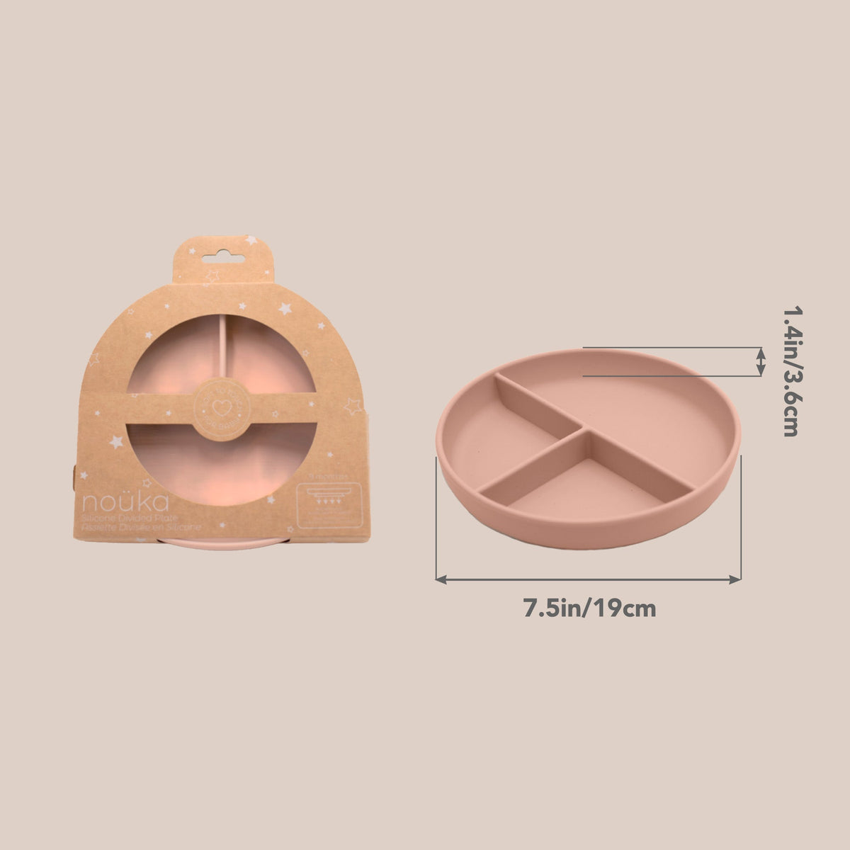 noüka Divided Suction Plate - Bloom
